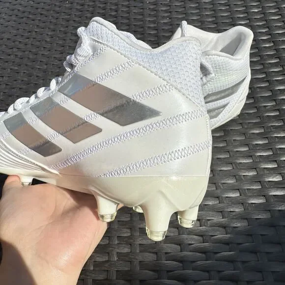 Adidas Freak Carbon Mid White Silver Metallic Men's Football Shoes EE7133 Size 8
